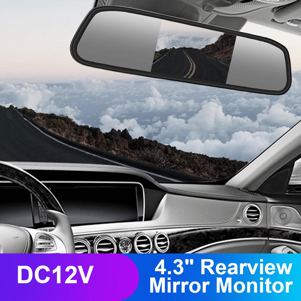 HD Video Monitor pro Automatické Parkování Automobilové Příslušenství 4,3palcový TFT LCD Barevný Monitor Zpětného Zrcátka Displej do Auta Univerzální