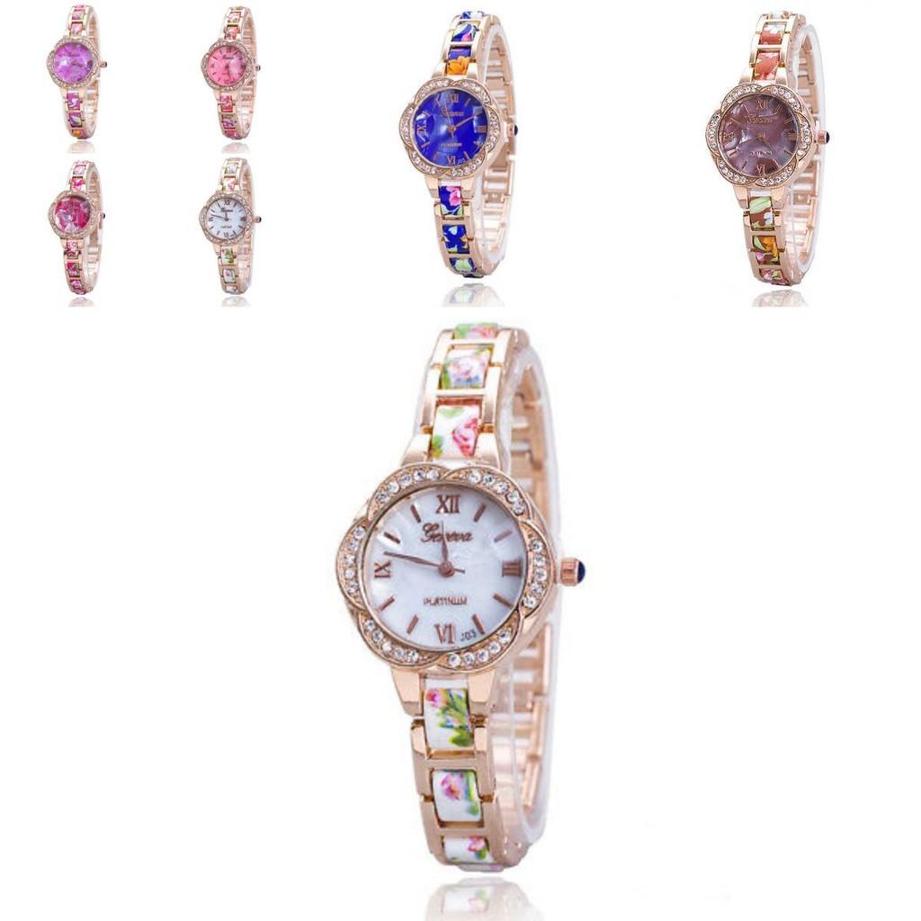 Modern Womens Round Dial Wristwatch With Glass Surface And Quartz Mechanism