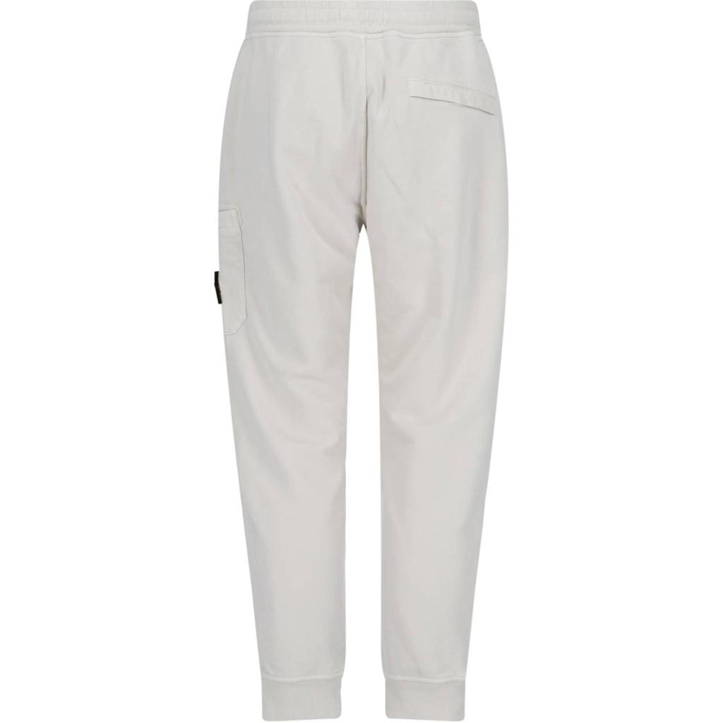 Stone Island Logo Drawstring Cuffed Casual Pants Men pants Beige K1S156200644S0051-V0095