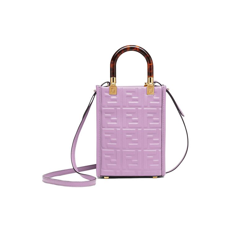 

Fendi Sunshine 3D Texture FF Embossed Adjustable Detachable Shoulder Strap Leather Handheld Shoulder Crossbody Bag Mini Women bags 8BS051-AMCI-F1JCO Basic Set (Bag+Dust Bag)