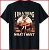 I Do A Thing Called What I Want Retro Western Cowgirl Black T-Shirt S-5XL