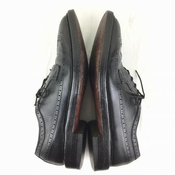 80s-90s Vintage CORDWAINER Wingtip Business Shoes Black Size 9.5C 26.5-27.0 Men's(USED)