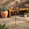 5 Claw Ground Plug Iron Bird Bath Feeder Standing Bowl Bird Feeding Station  Outdoor Garden