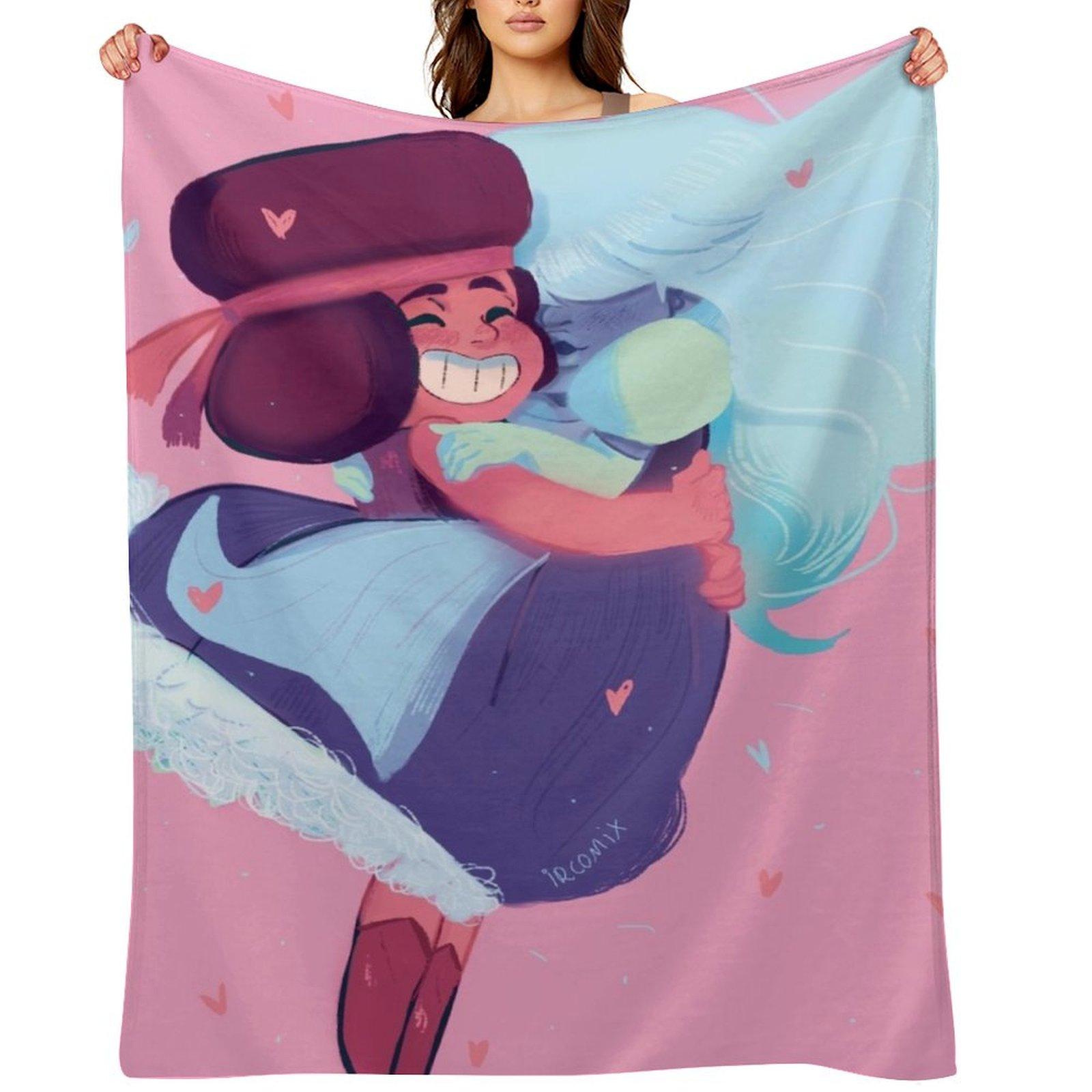 SU Ruby and Sapphire Throw Blanket Bed covers Kid S Flannel christmas gifts Blankets 30x40in