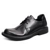 Lässige kleine Lederschuhe Herren Business Britische Herrenschuhe Blau Weichsohlige Schuhe Vielseitiges Leder