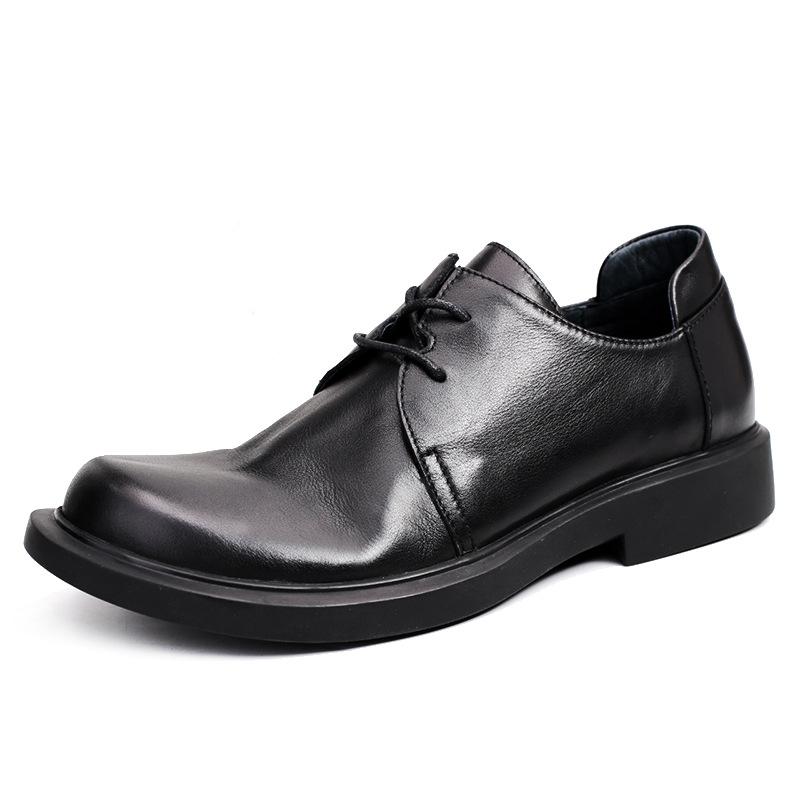 Lässige kleine Lederschuhe Herren Business Britische Herrenschuhe Blau Weichsohlige Schuhe Vielseitiges Leder