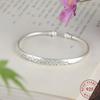 Elegant 925 Sterling Silver Double-bead Bracelet with Exquisite Floral Pattern, Adjustable Size, Made of 925 Sterling Silver