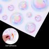 4 Sheets Bubbles Wall Decals Ocean Theme Water Bubble Pattern Self-Adhesive Removable Stickers for Living Room Bathroom Bedroom