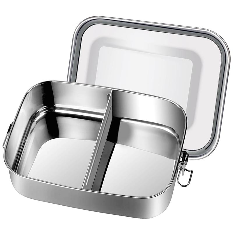 

2025+ Stainless Steel Lunch Box, 1200 Ml Lunch Box, Leak-Proof with Removable Divider, Lunch Boxes,Environmentally Friendly China Mainland