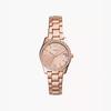 Fossil Women's Scarlette Quartz Watch Rose Gold Dial Stainless Steel 32mm ES4318