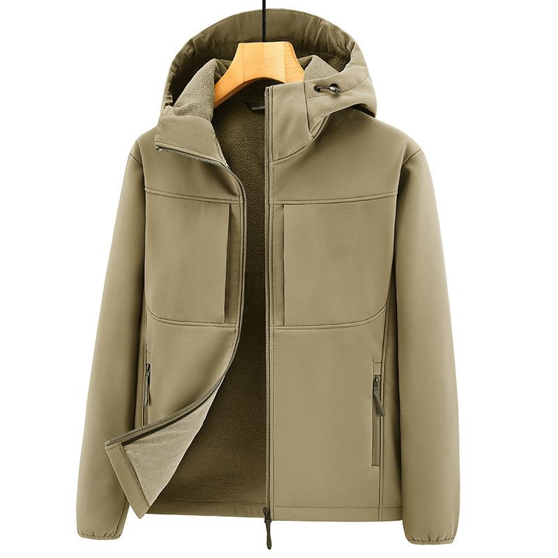 Autumn and Winter New Men's Hooded Charge Top Outdoor Sports Casual Windproof Jacket