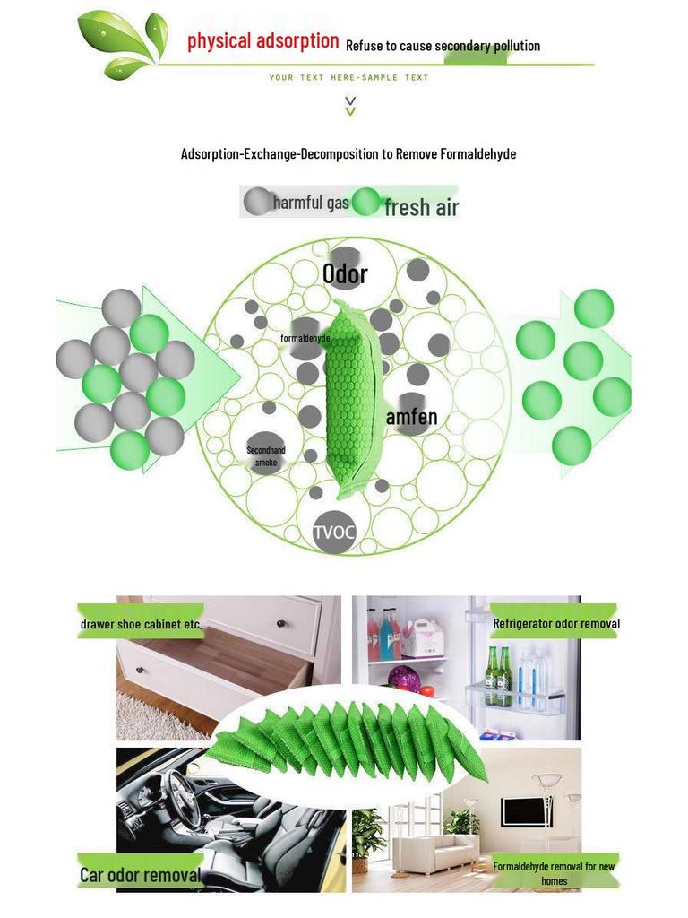 Bamboo Charcoal Bag for Odor and Formaldehyde Removal In Homes and Cars