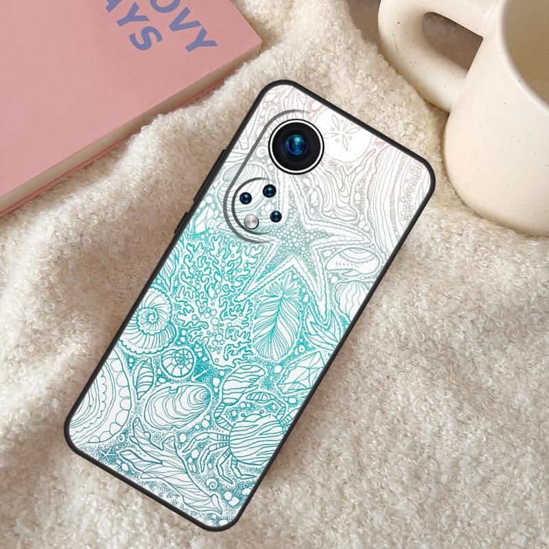 Seashell Shell Sea Art Case For Honor X9a X8a X8b X9b X9c X8 X9 50 70 90 Lite Honor 200 Pro Magic 7 5 6 Lite Coque