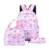 Printed School Bag Women Three-piece Backpack Set Female Bag