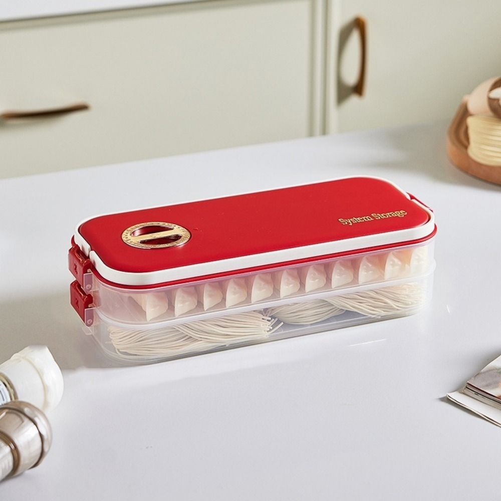 Plastic Dumpling Box Multi-Layer Large Capacity Wonton Fresh-Keeping Organizer Quick Freezing Sealed Food Storage Container