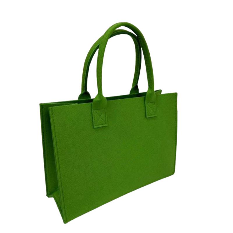 Red Festive Felt Tote Bag for Holiday Gifts and Souvenirs