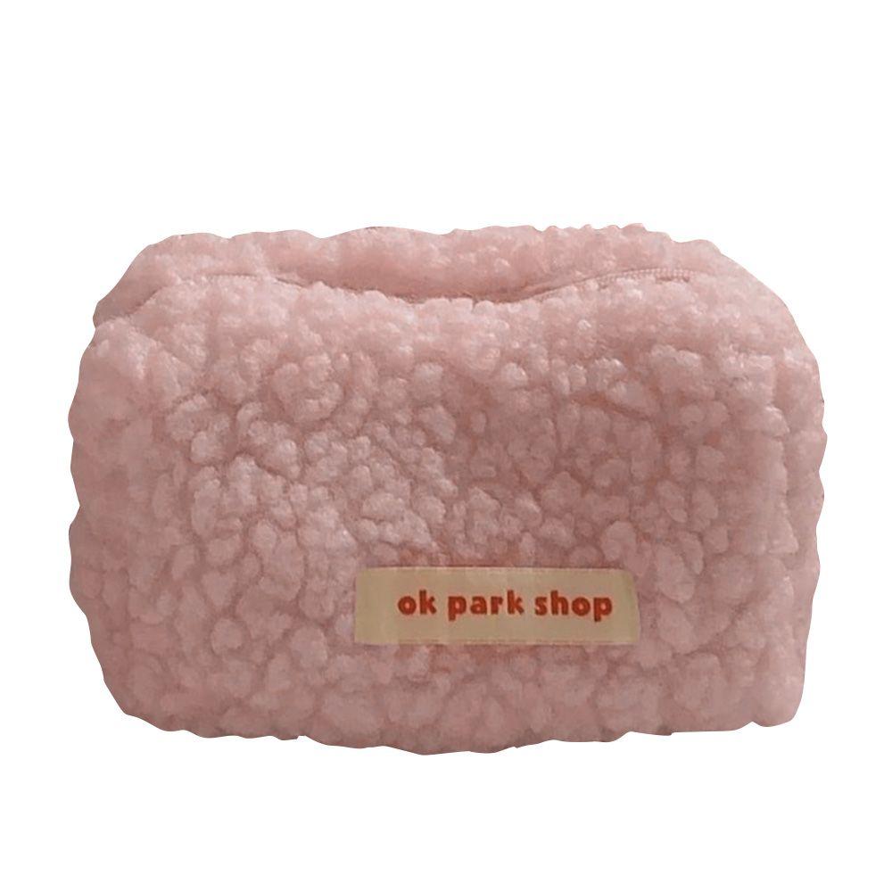 

Lamb Hair Cosmetic Bag Plush Storage Organizer Cute Stationery Bag Large Capacity Stationery Storage Bag Lambswool Pencil Case