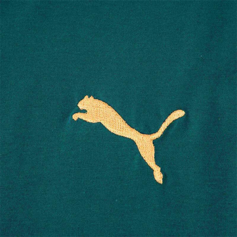Puma Urban Graphic Logo Round Neck Casual Short Sleeve T-Shirt Men Tops Green 631672-43