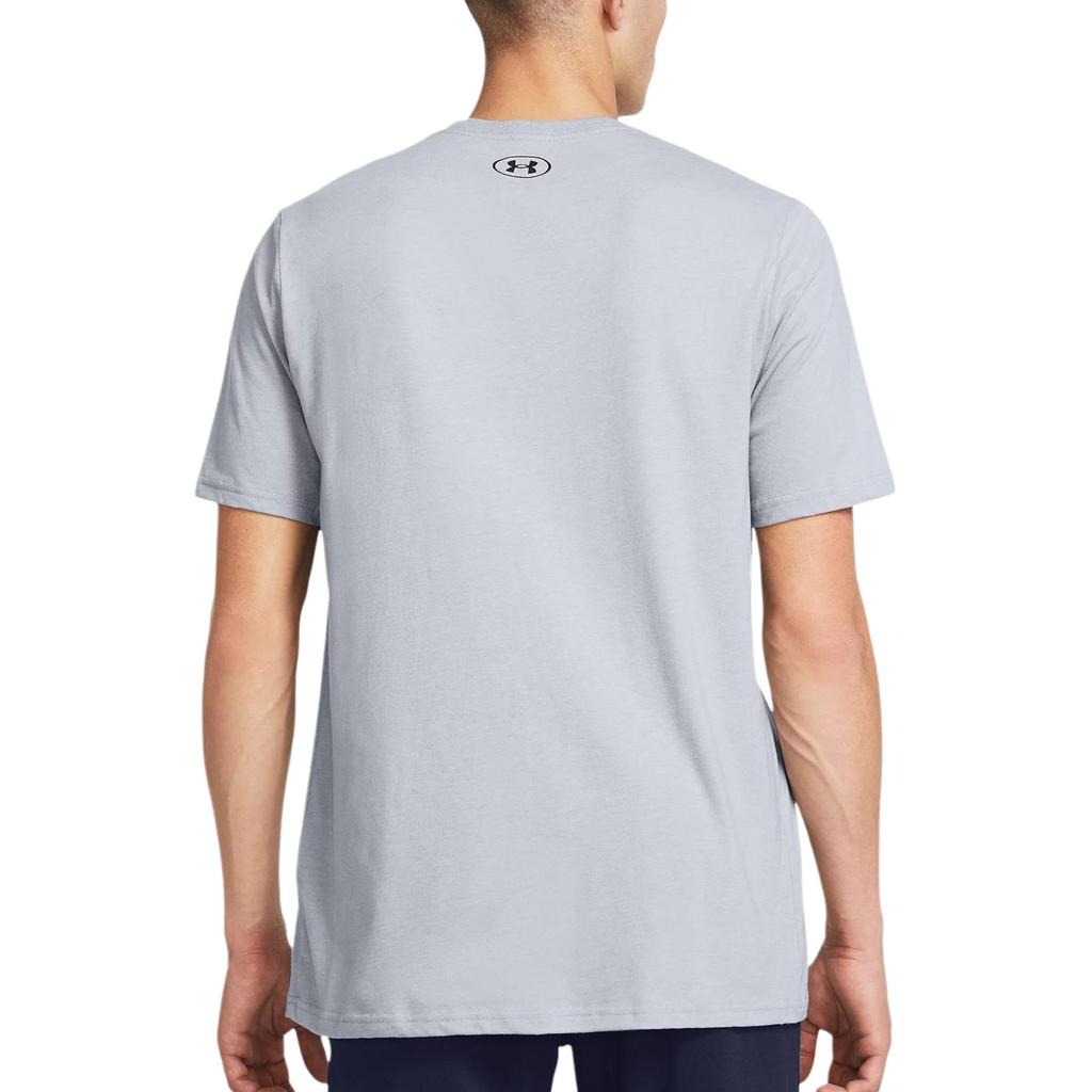 Under Armour Minimalist Letter Logo Print Crew Neck Short Sleeve T-Shirt Men Tops Slate-Gray 1382915-011