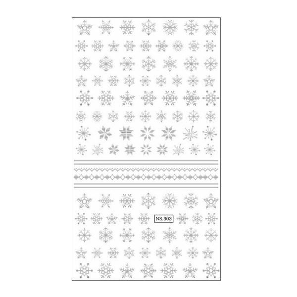 

Сухая наклейка Nail Sketch, голографическая снежинка D.303, 1шт.
