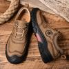 Fashion Spring Outdoor Men's Wear Resistant Hiking Shoes Genuine Leather Casual Shoes High Quality Platform Climbing Shoes Boots for Men
