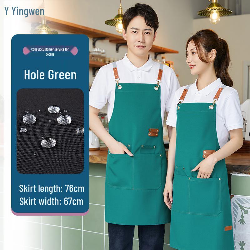Trendy Waterproof Canvas Apron with Custom Logo for Hospitality or Retail Workers