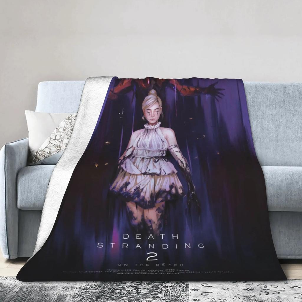 Death Stranding Plüschdecke für Mädchen und Jungen Weiche Flanell-Kuscheldecke für Draußen Warme Bettdecke Hochwertiges Design Geschenkidee