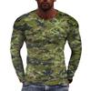 3D Printed Camouflage T Shirt For Men Hidden Tree Pattern Tees Spring Autumn Casual Loose T-Shirts Long Sleeves Round Neck Tops