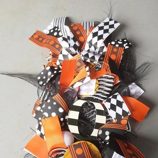 Halloween Swag Wreath Fall Garland Front Door Hanging Porch Sign Wreath for Home Holiday Decor