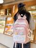Youthful Nylon Student Backpack With Embroidered Design For School Use