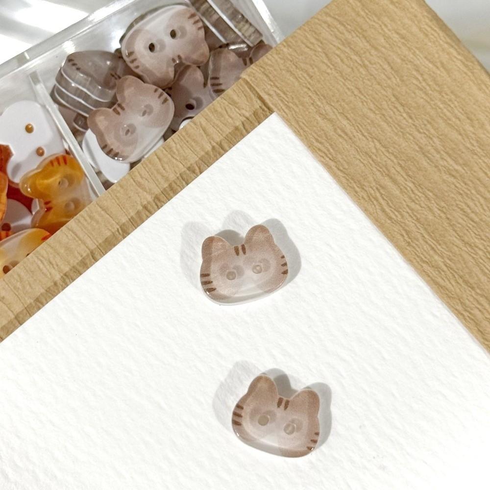 30 Stück 12mm Kitty Knöpfe Kreative Ingwerkatzen Knöpfe Smoking Katze Glückskatze Knöpfe Kleidung Mantel