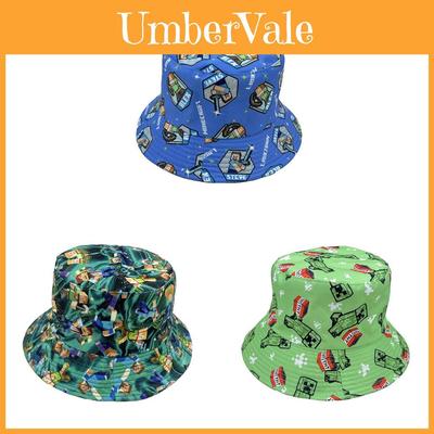 Minecraft Printed Summer Fisherman Hat With Wide Brim Sun Protection For Adults
