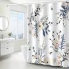 1 Elegant Bee and Flower Shower Curtain, Machine Washable, with Vivid Floral and Butterfly Pattern, Perfect for Modern Bathroom