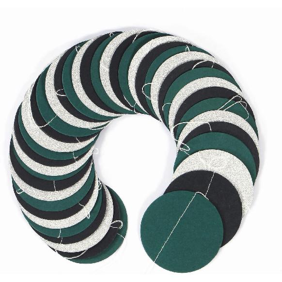Black-Green Silver Party-Decorations Garland Streamers - 52Ft Graduation 2025 Hanging Paper Banner, Soccer Party Supplies Men Boys Birthday Spring