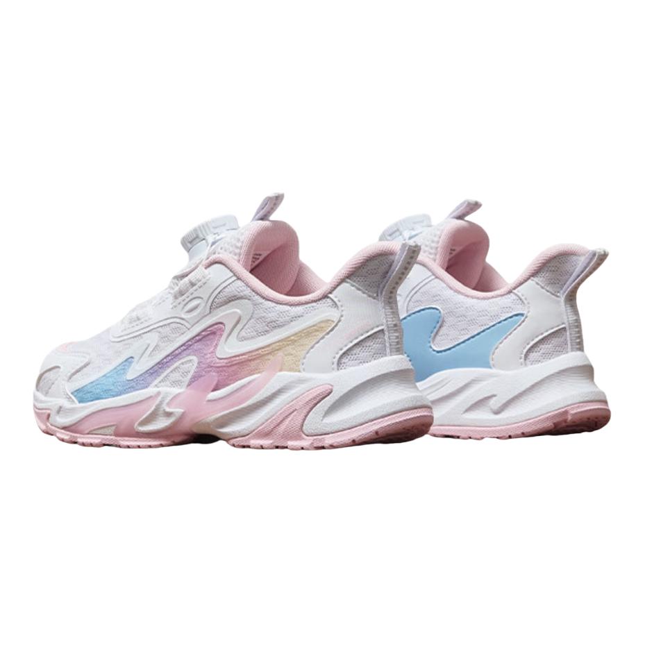 Anta Comfortable Versatile Non-Slip Wear-Resistant Low-Top Casual Shoes Kids Sneaker White Pink 322439921-1