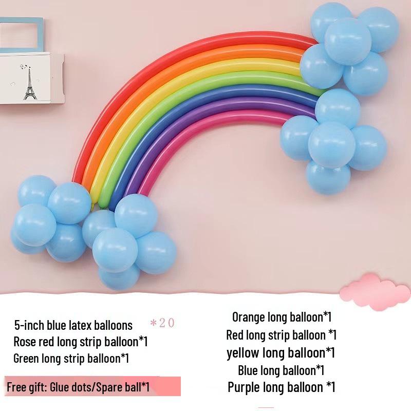 DIY Regenbogen-Ballondekoration für die erste Geburtstagsparty