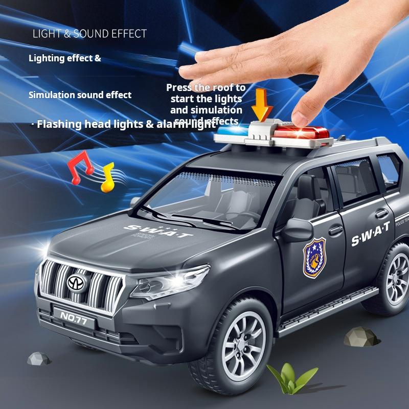 2026 Neu 1:32 Modellbauspielzeug Polizeiautos Legierung Tür zu öffnen Miniaturfahrzeuge Rückziehauto Spielzeug Kindertagsgeschenke Simulationsspielzeugmodelle