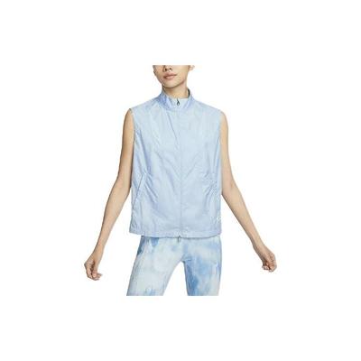 Solid Color Stand Collar Zipper Breathable Vest Women Vests Light-Military-Blue FN6818-440