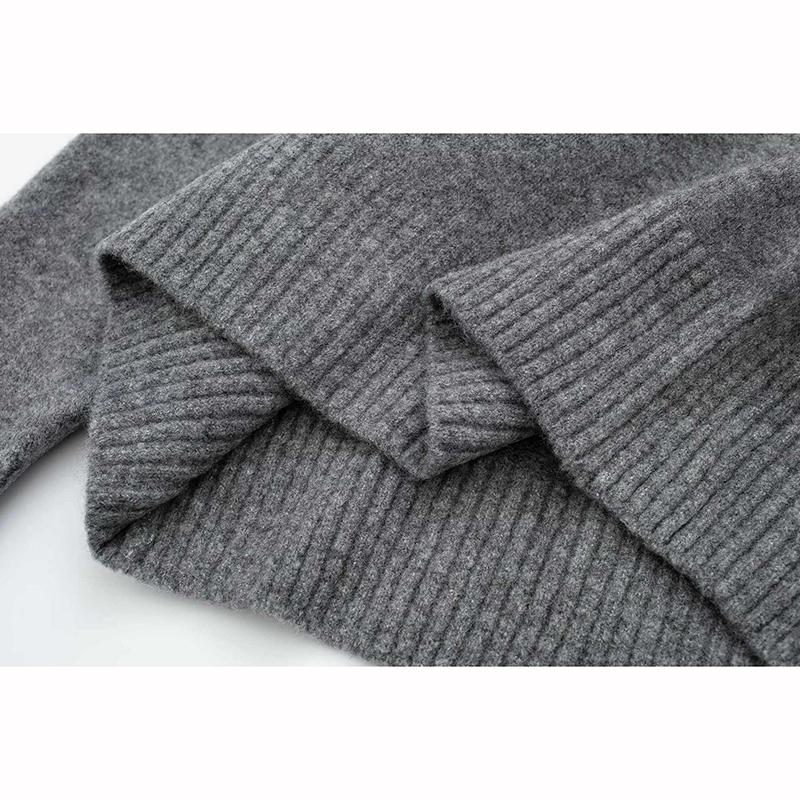 Fashion Round Collar Sweater Women Autumn Winter Classical Knitted Pullover Long Sleeve Simple Basic Jumper