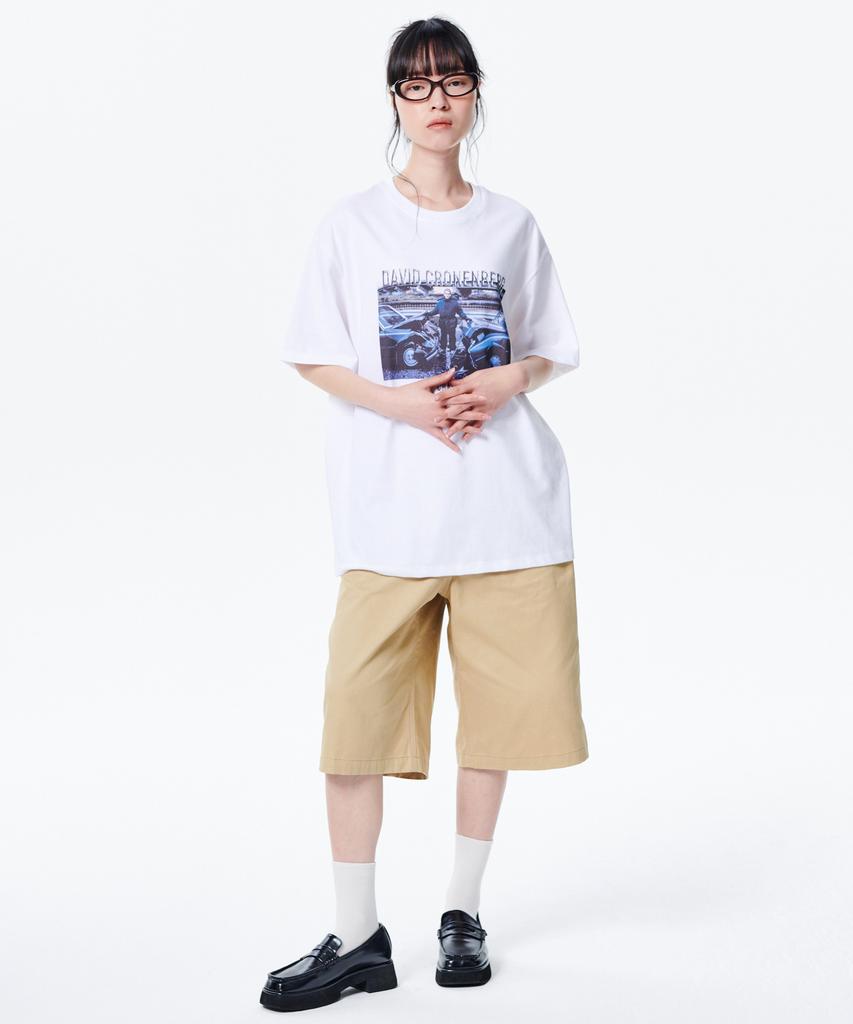 Leoninghai David Cronenberg Half Sleeve Tee [White]