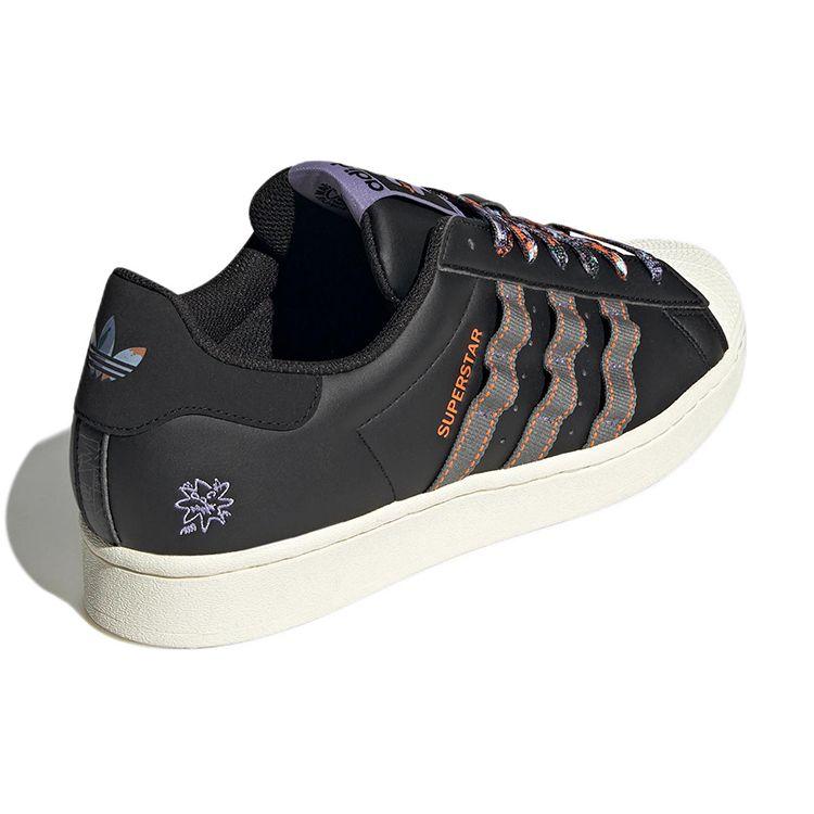 Adidas Originals Superstar Casual Durable Low-Top Skate Shoes Unisex Sneakers Black HQ6451