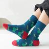 5 Pairs Dinosaur Children Socks Cute Green Giraffe Soft Cotton Boys  Spring Autumn Kids Tube Socks Student Sports Socks