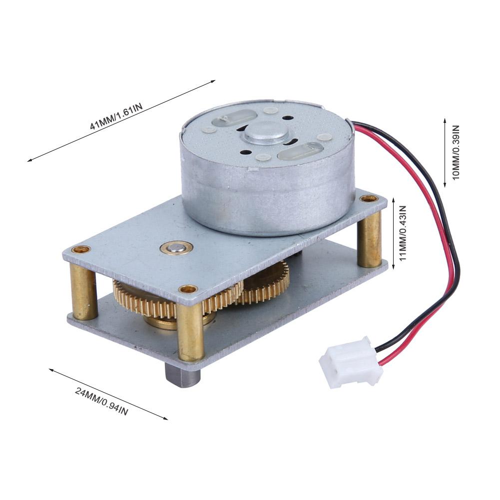 3?12V DC Reversibel Metallgirkasse Motor Hastighetsreduksjonsmotor Soneventilmotor 27RPM