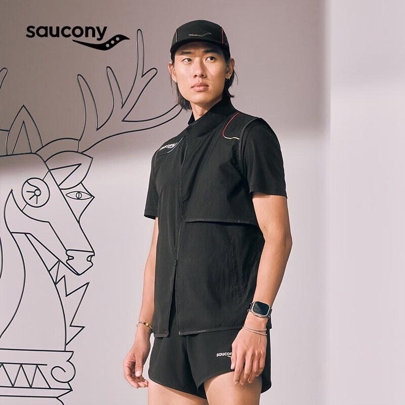 SAUCONY Men s Running Artist High-Neck Windproof Vest M