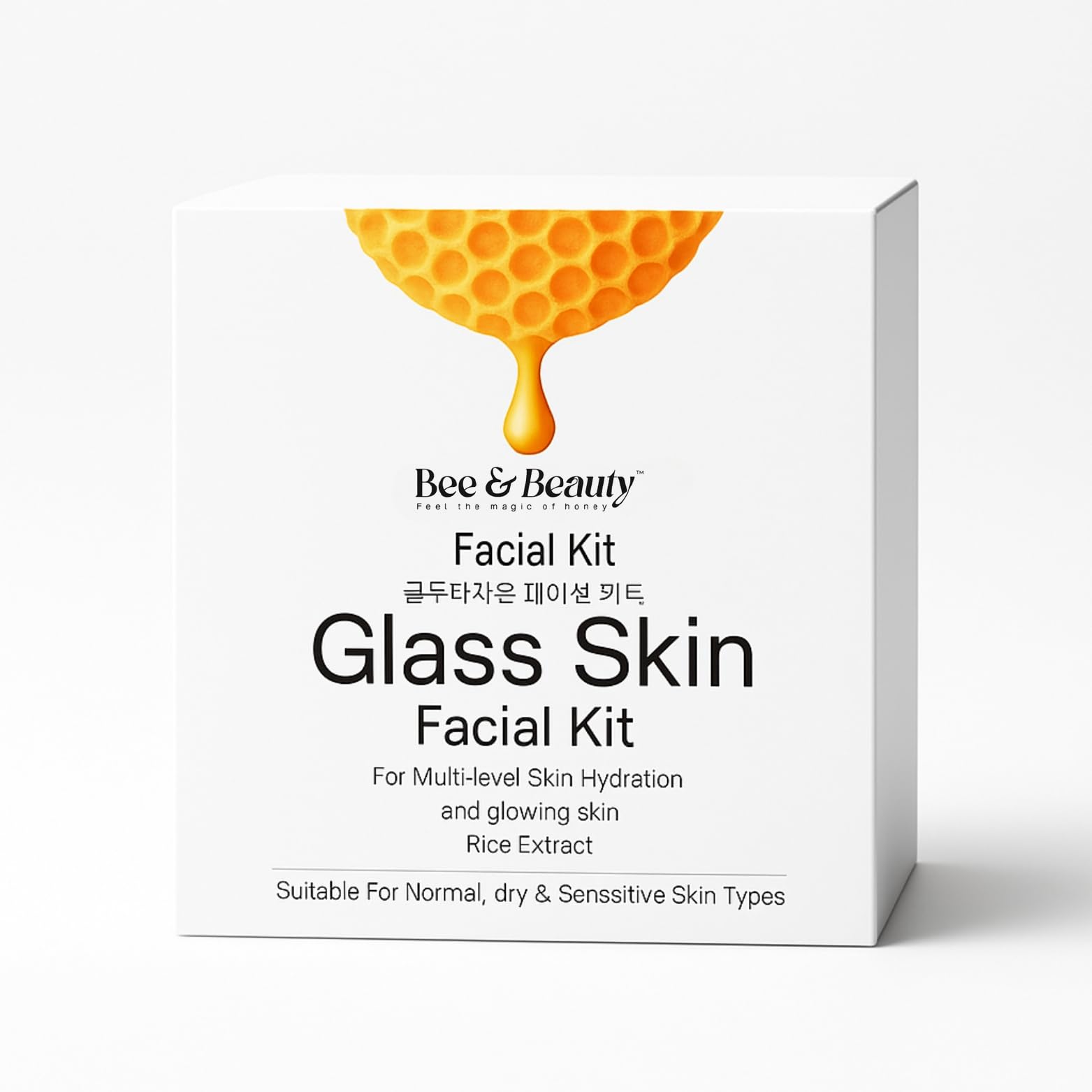 BEE & BEAUTY Набор для лица Glass Skin - Корейский уход для сияния кожи Glass Skin с многоуровневым увлажнением, осветлением и сияющим эффектом | Профессиональный салонный уход