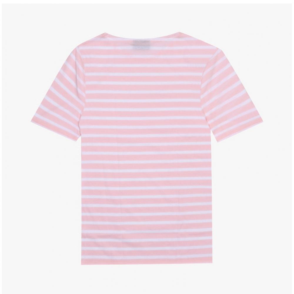 SainT James Unisex T shirT Rose Doux Neige Modern sTripe 9863