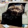 Cartoon French Pit Bull Dog Pet 3D Blanket,Soft Throw Blanket for Home Bedroom Bed Sofa Picnic Travel Office Cover Blanket Kids