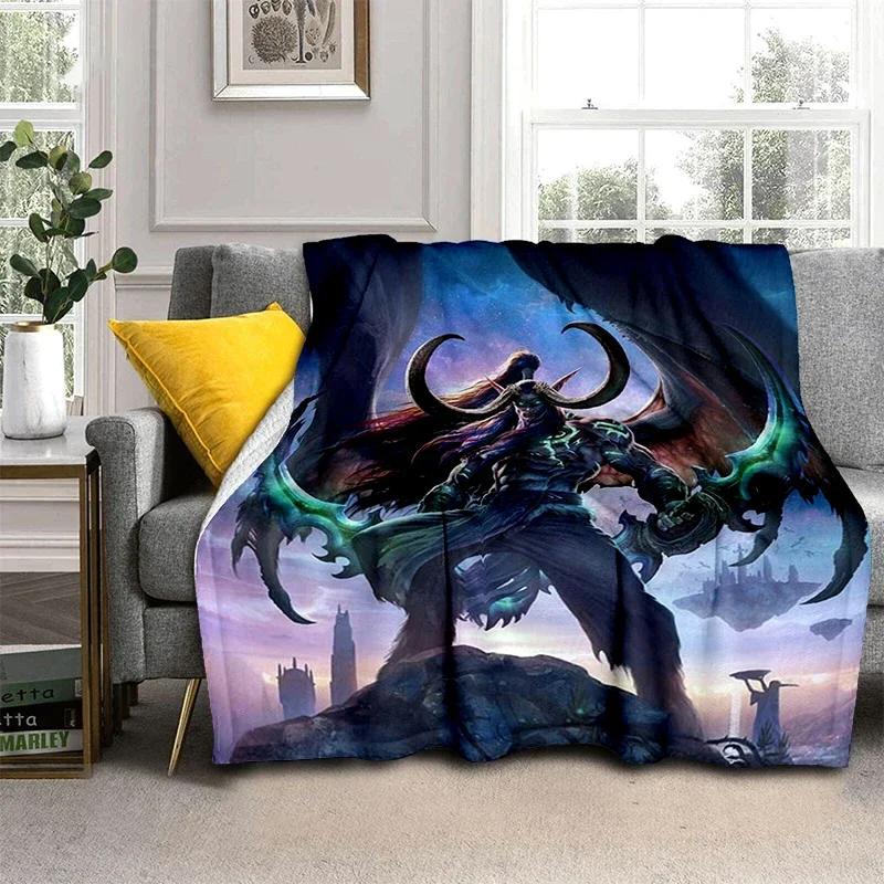 3D World Warcraft Super Burning Beauty Printed Blanket Creativity Super Soft Flannel Is Suitable For Sofa Or Bed Yoga Blanket