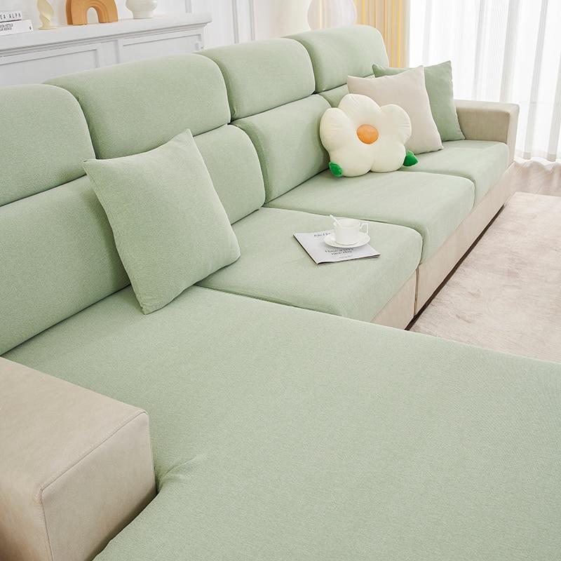 Einfarbiger Sofa-Sitzkissenbezug, verstellbarer Sofabezug, Sofabezug, Möbelschutz für Wohnzimmer, Haustiere, Kinder, Heimdekoration