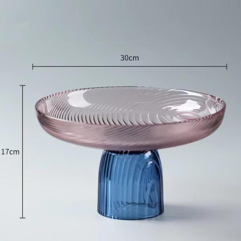

Light Luxury French Minimalist Glass Fruit Dessert Tray